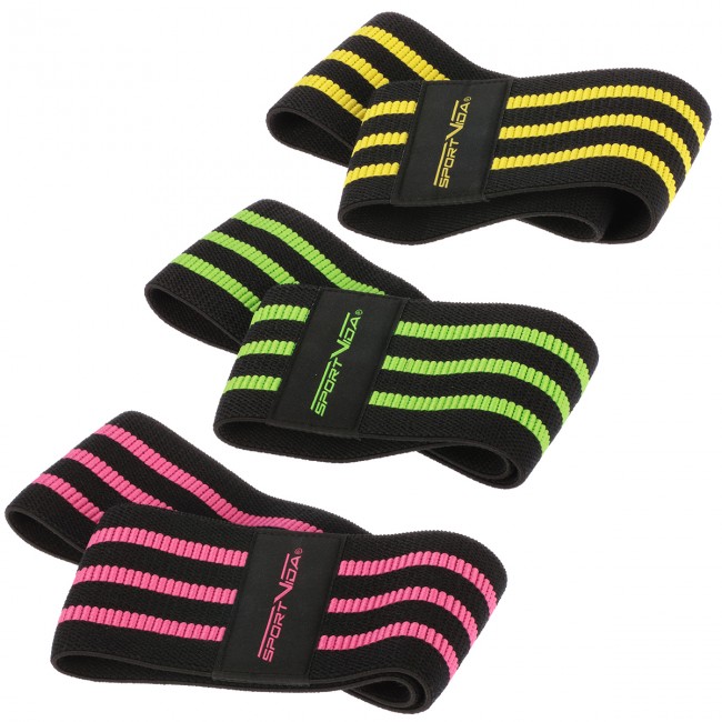 Набір тканинних резинок для фітнесу SportVida Hip Band 3 штуки SV-HK0365