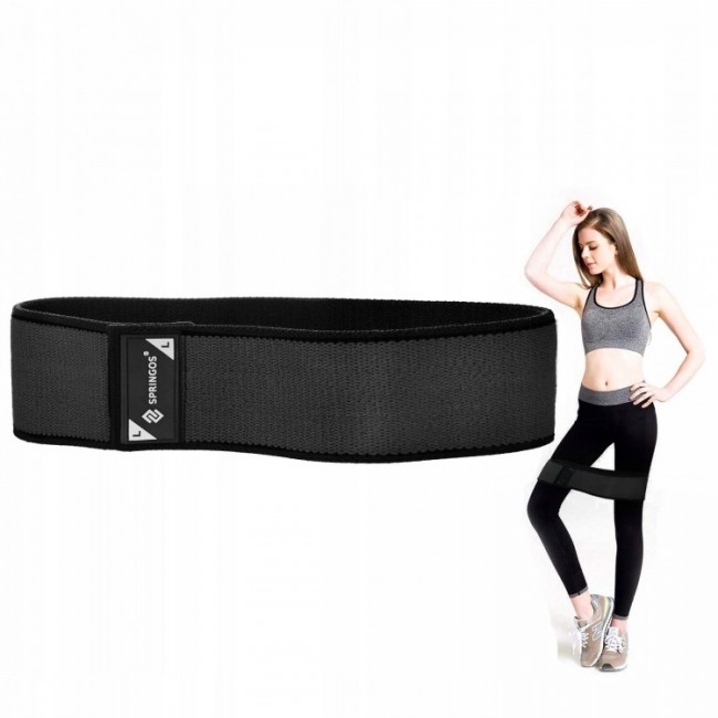 Резинка для фитнеса и спорта тканевая Springos Hip Band Size L FA0115