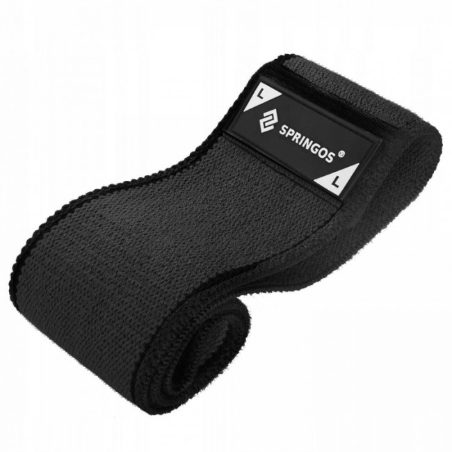 Резинка для фитнеса и спорта тканевая Springos Hip Band Size L FA0115 Резинка для фитнеса и спорта тканевая Springos Hip Band Size L FA0115