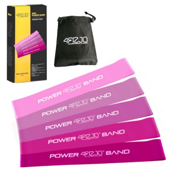 Набор резинок для фитнеса 4FIZJO Mini Power Band 5 шт 1-20 кг 4FJ0186