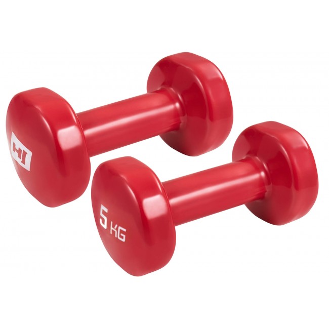 Гантели для фитнеса 2 x 5 кг Hop-Sport HS-V005DC Красный