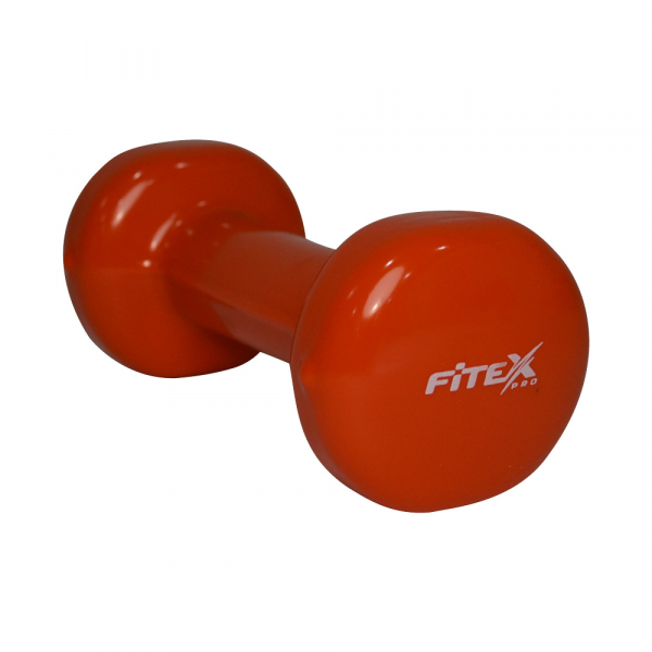 Гантель для фитнеса виниловая Fitex MD2015-1V, 1 кг