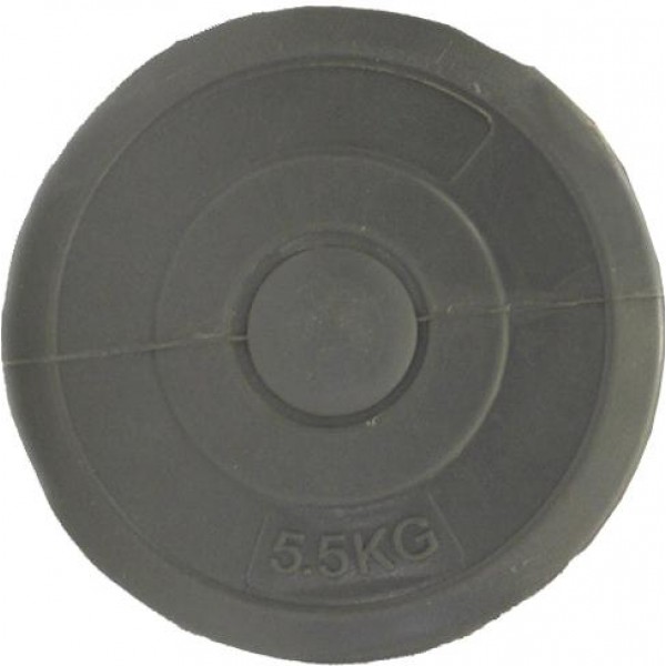 Гантель 5,5 кг Evrotop SS-LKDB-601-5.5 пластик темно-сіра