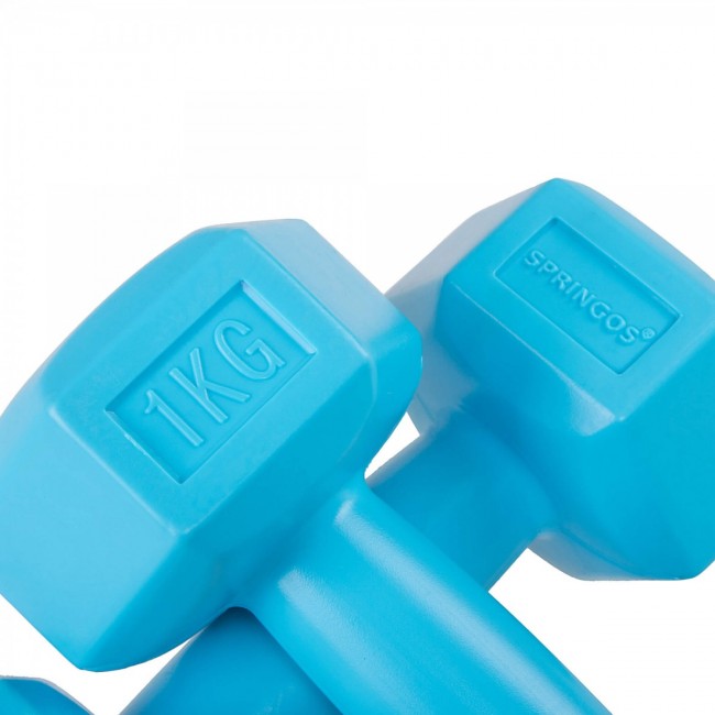 Гантели для фитнеса Springos Hex 2 x 1 кг FA1030