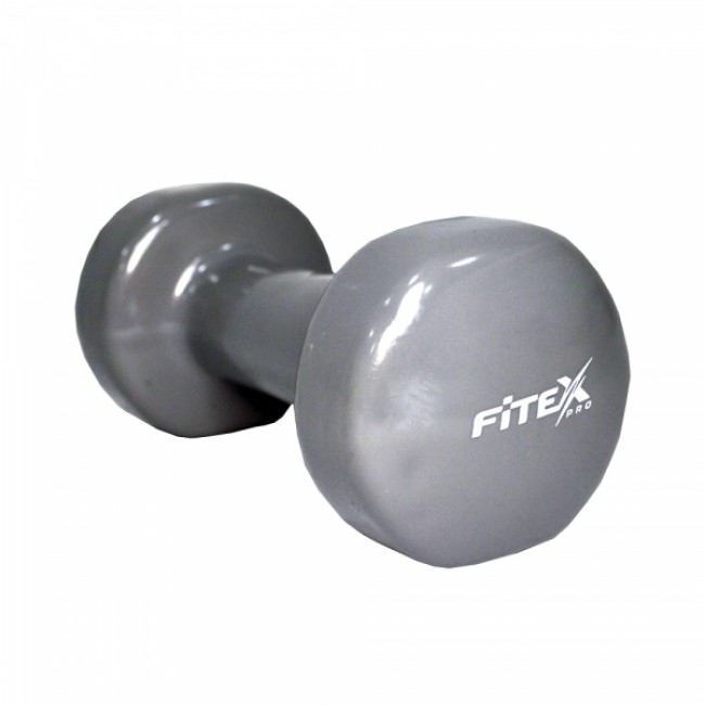 Гантель для фитнеса виниловая 4 кг Fitex MD2015-4V Гантель для фитнеса виниловая 4 кг Fitex MD2015-4V