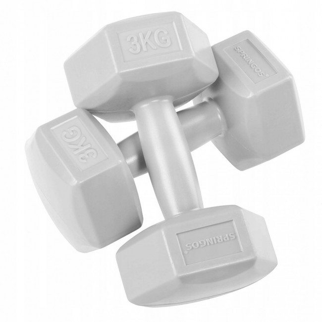 Гантелі для фітнесу Springos Hex 2 x 3 кг FA1034