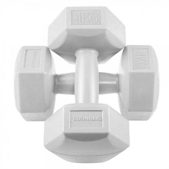 Гантелі для фітнесу Springos Hex 2 x 4 кг FA1035