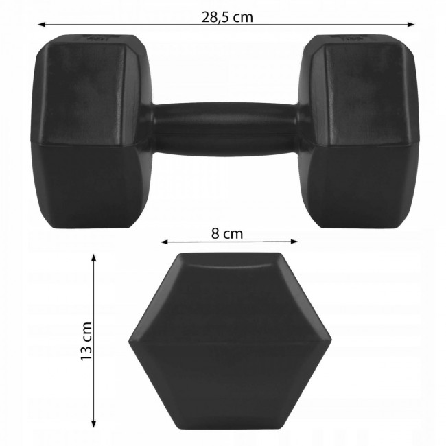 Гантелі для фітнесу Springos Hex 2 x 5 кг FA1036