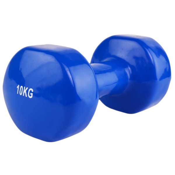 Гантель для фитнеса виниловая Stein 10 кг / шт / синяя