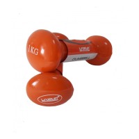 Гантелі для фітнесу 1 кг 2шт вінілові LiveUp LS2001-1