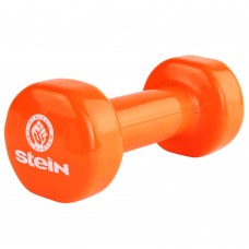 Гантель для фитнеса 2,5 кг 1шт для женщин и детей виниловая Stein оранжевая