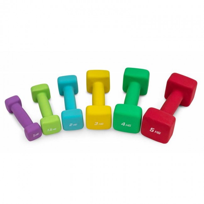 Гантели для фитнеса неопреновые квадратные 2 х 4 кг Hop-Sport HS-V040DS