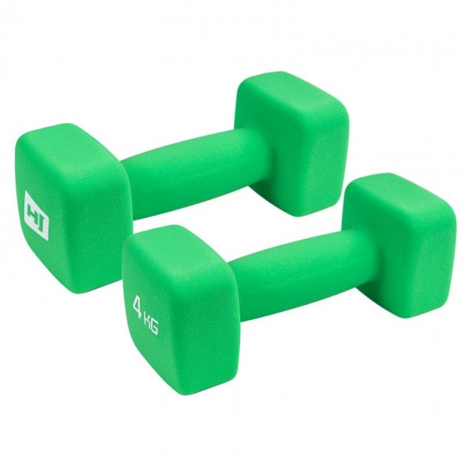 Гантели для фитнеса неопреновые квадратные 2 х 4 кг Hop-Sport HS-V040DS