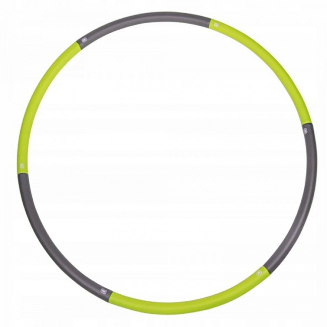 Обруч массажный Hula Hoop SportVida 90 см SV-HK0214 Grey/Green