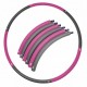 Хулахуп обруч для схуднення масажний SportVida 90 см SV-HK0215 Grey / Pink