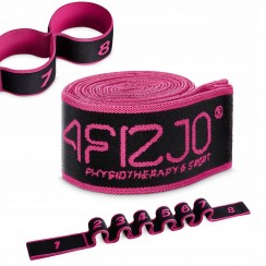 Еспандер з петлями для розтяжки тканинний 4FIZJO 90 см Black/Pink (P-5907739313782)