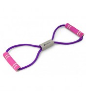 Эспандер резиновый трубчатый восьмерка с ручками Hop-Sport HS-L042YG фиолетовый