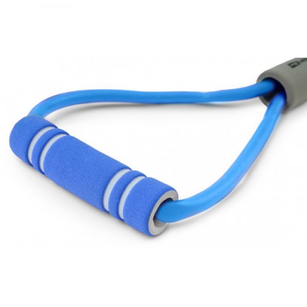 Эспандер резиновый трубчатый восьмерка с ручками Hop-Sport HS-L042YG синий