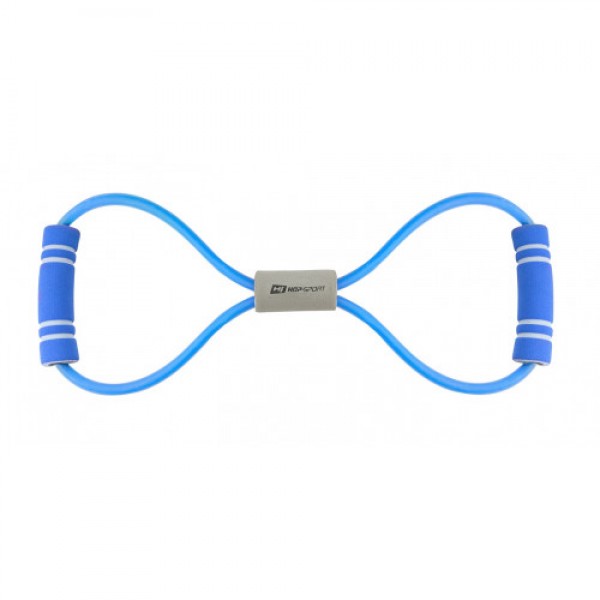 Еспандер гумовий трубчастий вісімка з ручками Hop-Sport HS-L042YG синій
