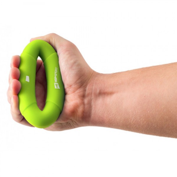 Эспандер кистевой кольцо силиконовый овальный 13,6 кг Hop-Sport HS-S013OG зеленый