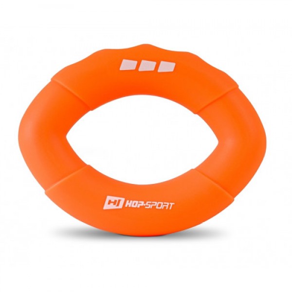 Эспандер кистевой кольцо силиконовый овальный 22,6 кг Hop-Sport HS-S022OG оранжевый