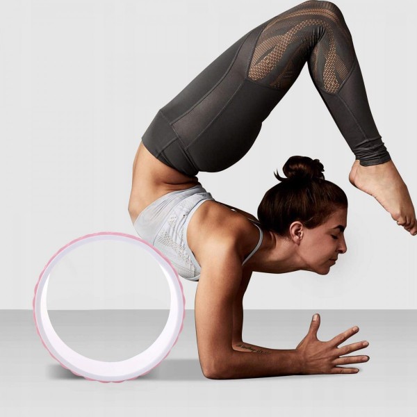 Колесо для йоги та фітнесу Springos Dharma YG0019 Pink / White