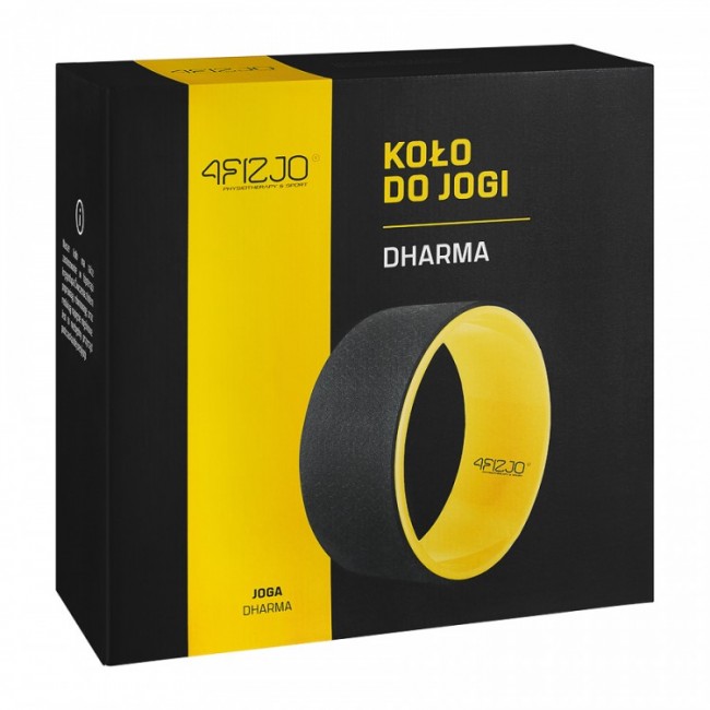 Колесо для йоги та фітнесу 4FIZJO Dharma XXL Black/Yellow (P-5907739310415)