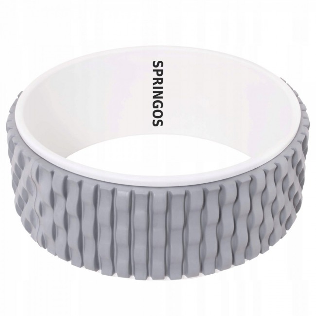 Колесо для йоги и фитнеса Springos Dharma FA0205 Grey/White