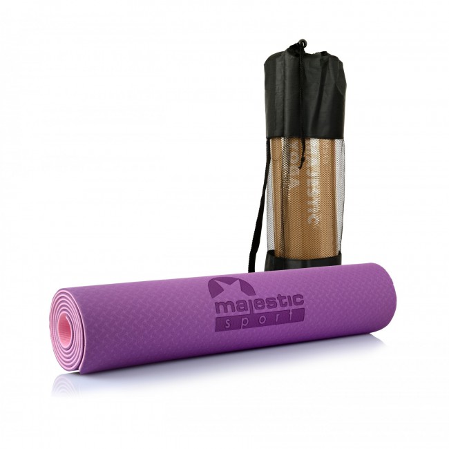Килимок для йоги та фітнесу Majestic Sport TPE 6 мм GVT5010/P Purple/Pink Килимок для йоги та фітнесу Majestic Sport TPE 6 мм GVT5010/P Purple/Pink