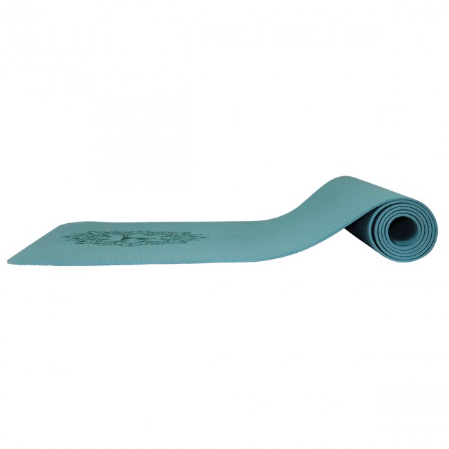 Килимок для йоги з малюнком SportVida TPE 4 мм SV-HK0342 Green
