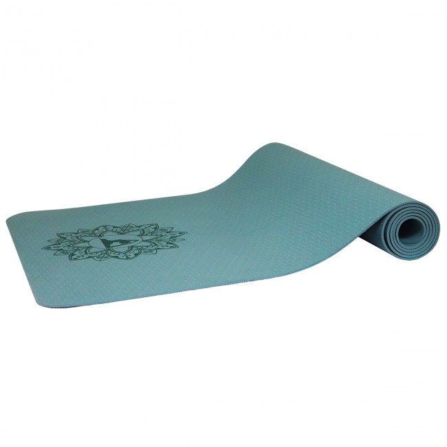 Килимок для йоги з малюнком SportVida TPE 4 мм SV-HK0342 Green
