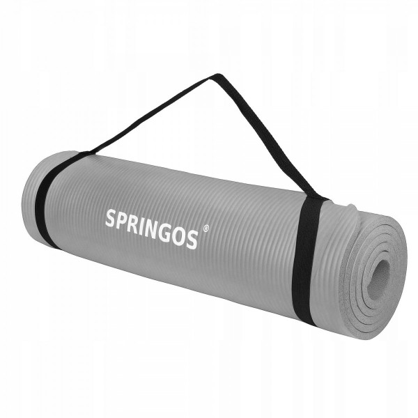 Килимок для фітнесу Springos NBR 1 см YG0032 Grey
