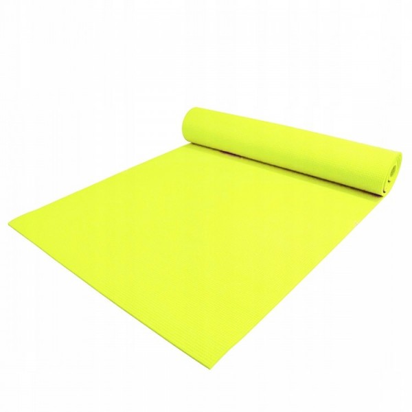 Килимок (мат) для йоги та фітнесу Springos PVC 4 мм YG0008 Yellow