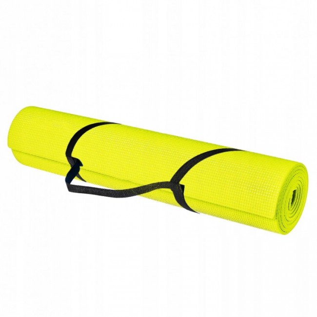 Коврик (мат) для йоги Springos PVC 4 мм YG0008 Yellow Коврик (мат) для йоги Springos PVC 4 мм YG0008 Yellow