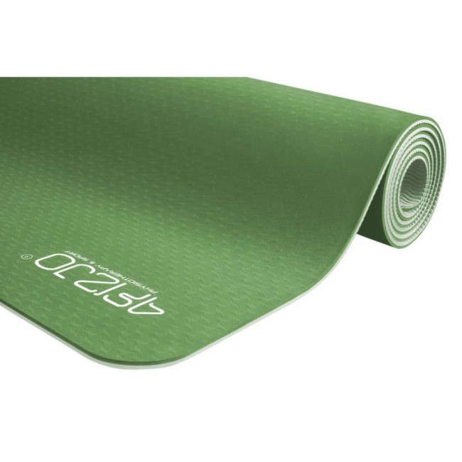 Коврик для йоги и фитнеса 4FIZJO TPE 6 мм 4FJ0142 Green/Grey