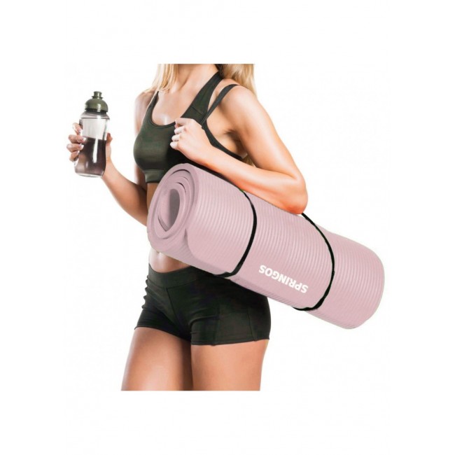 Коврик для фитнеса Springos NBR 1 см YG0030 Pink