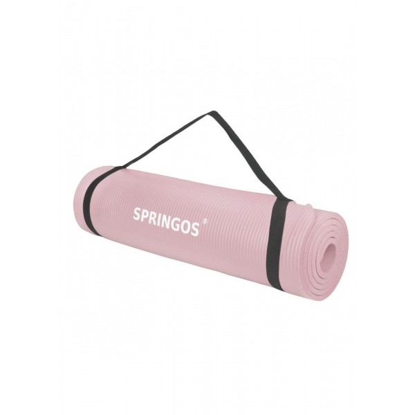 Коврик для фитнеса Springos NBR 1 см YG0030 Pink