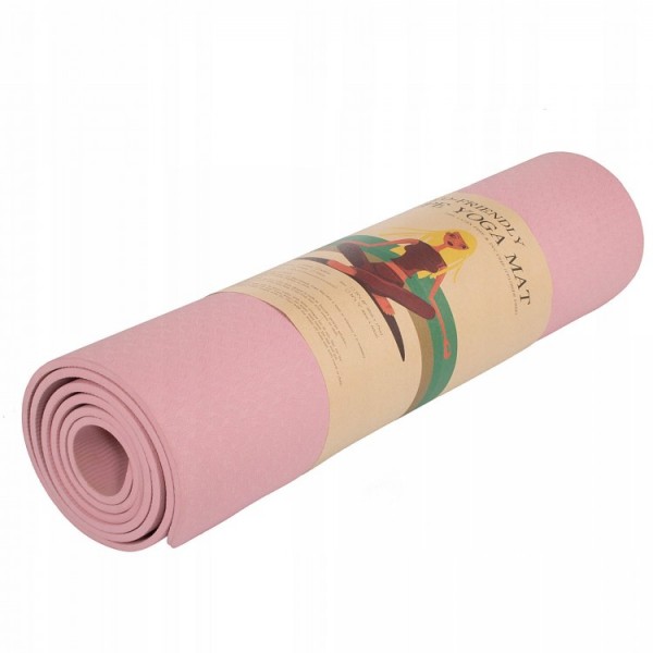 Коврик для йоги Springos TPE 6 мм YG0018 Pink
