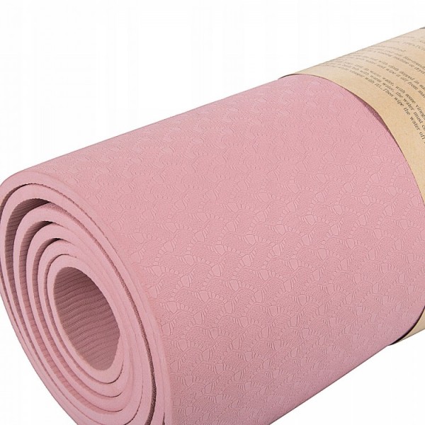 Килимок для йоги Springos TPE 6 мм YG0018 Pink