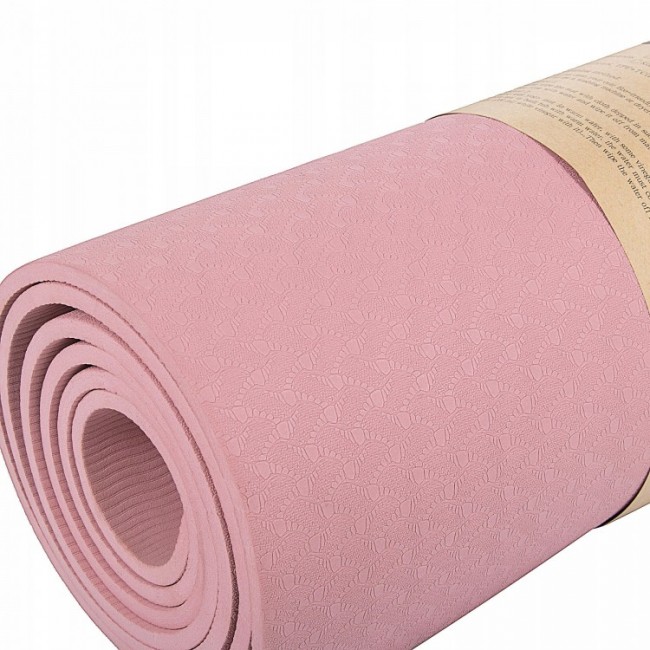 Килимок для йоги Springos TPE 6 мм YG0018 Pink