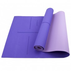 Коврик (мат) для йоги и фитнеса Sportcraft TPE 6 мм ES0026 Purple/Pink
