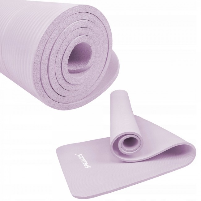 Коврик (мат) для йоги и фитнеса Springos NBR 1 см YG0038 Purple