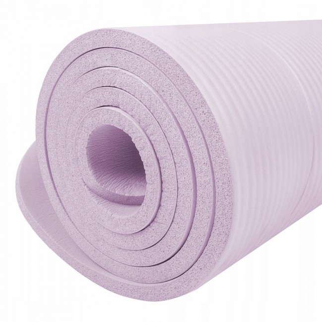 Коврик (мат) для йоги и фитнеса Springos NBR 1 см YG0038 Purple