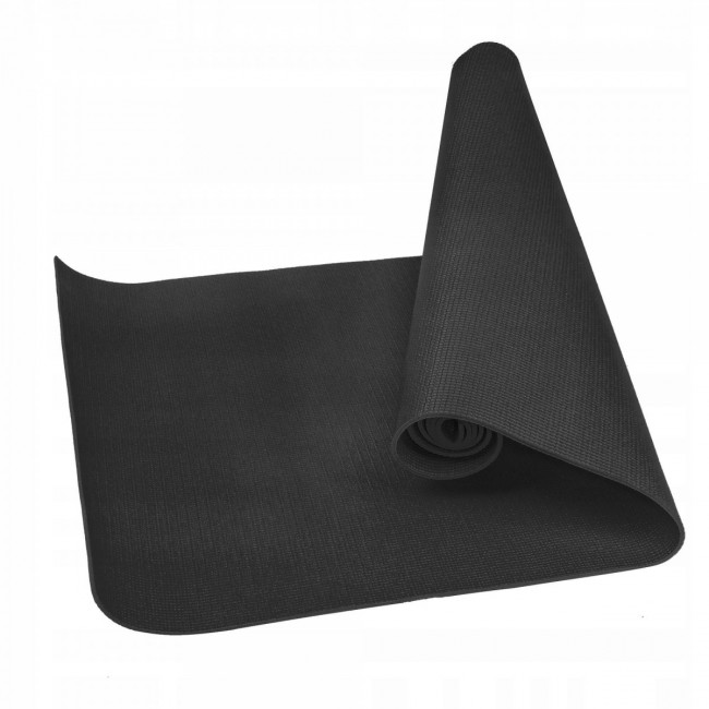 Мат для йоги та фітнесу Springos PVC 4 мм YG0034 Black
