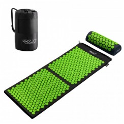 Масажний килимок з валиком 4FIZJO Classic Mat XL Аплікатор Кузнєцова Black/Green (P-5907222931769)