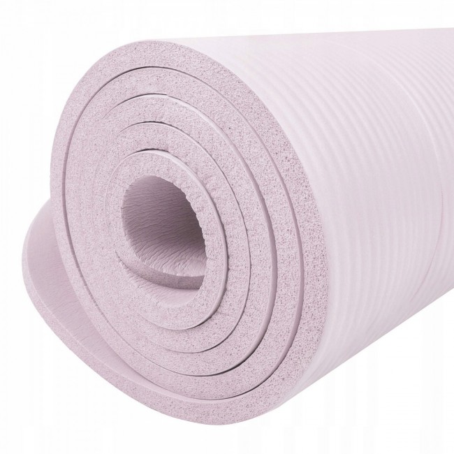 Коврик (мат) для йоги и фитнеса Springos NBR 1 см YG0039 Pink