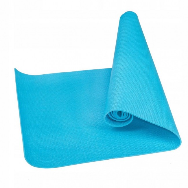 Мат для йоги та фітнесу Springos PVC 4 мм YG0035 Sky Blue