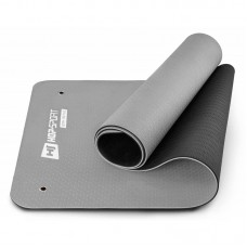 Коврик для фитнеса и йоги с отверстиями TPE 0,8 см Hop-Sport HS-T008GM серый
