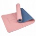 Килимок (мат) для йоги та фітнесу Springos TPE 6 мм YG0014 Pink / Blue