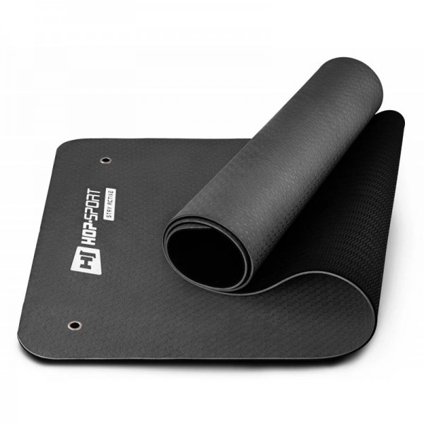 Коврик для фитнеса и йоги с отверстиями TPE 0,8 см Hop-Sport HS-T008GM черный